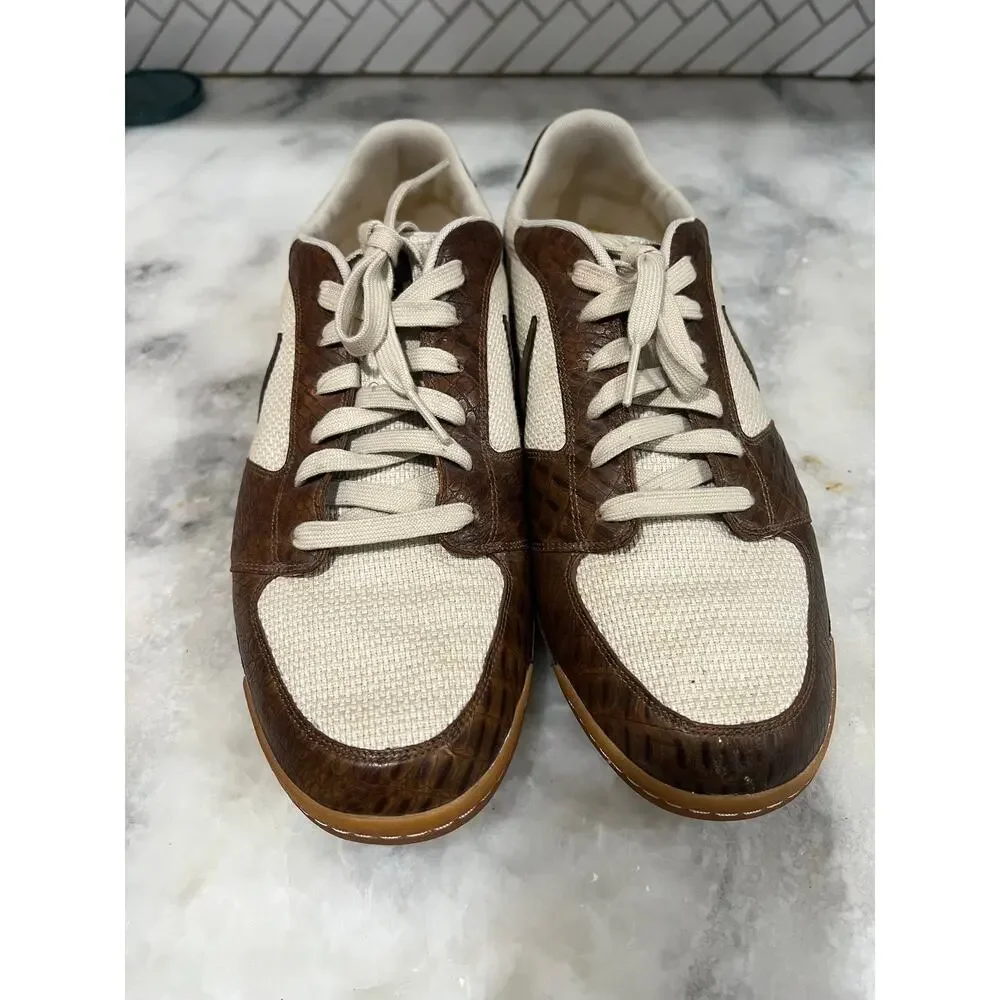 Nike Crown Low Premium 315105-221 Brown Croc Canvas Gum Sole Men’s SZ 10.5 Rare